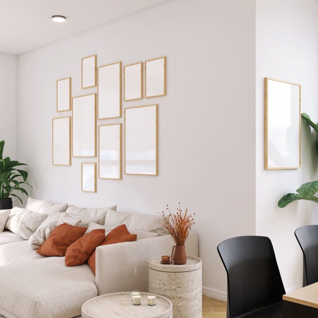 Modern farmhouse living room wall decor ideas